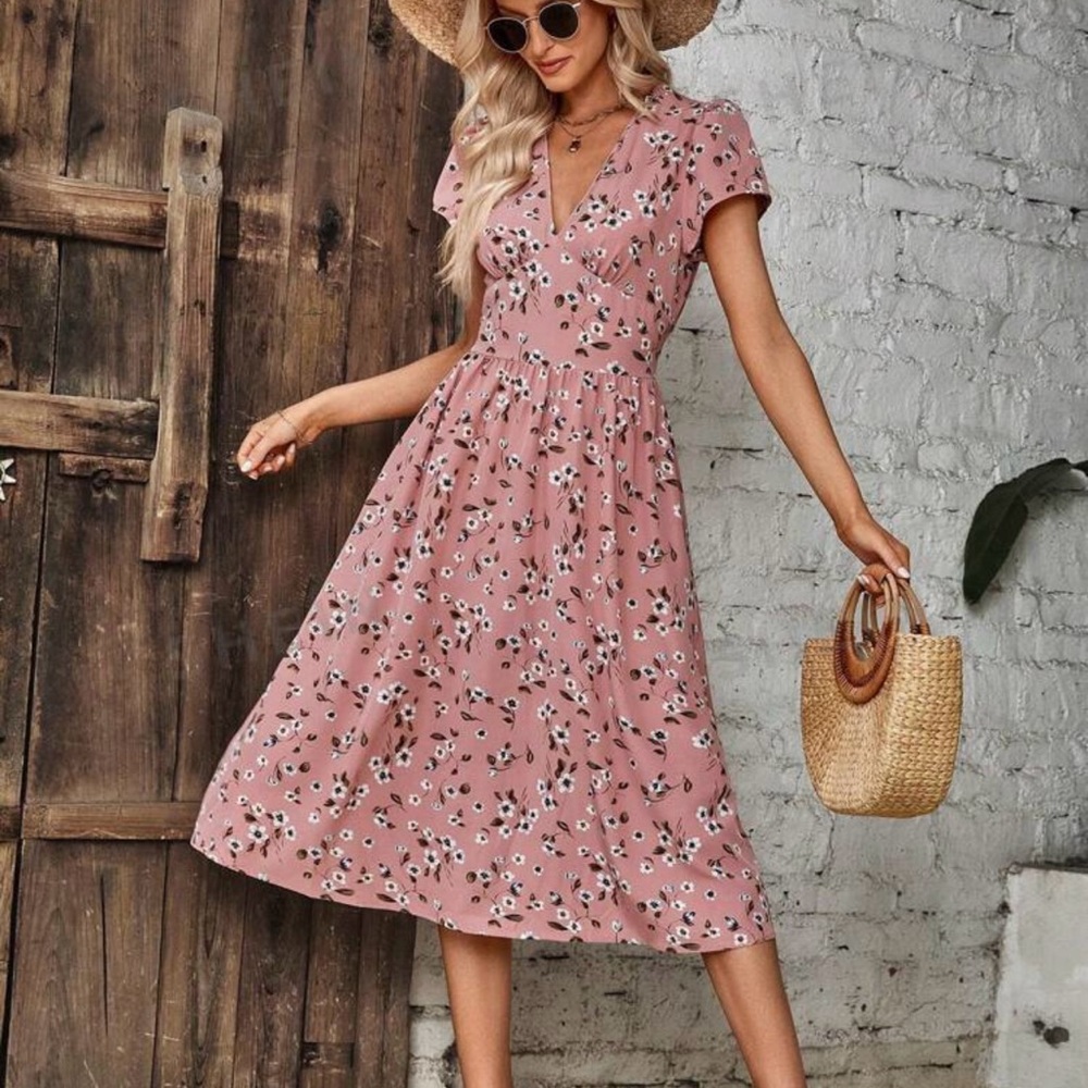Summer dress blush pink